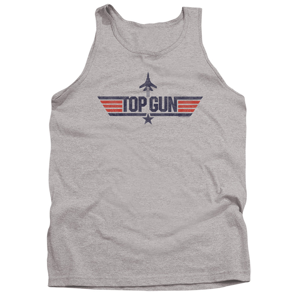 TOP GUN : LOGO GREY ADULT TANK Athletic Heather 2X