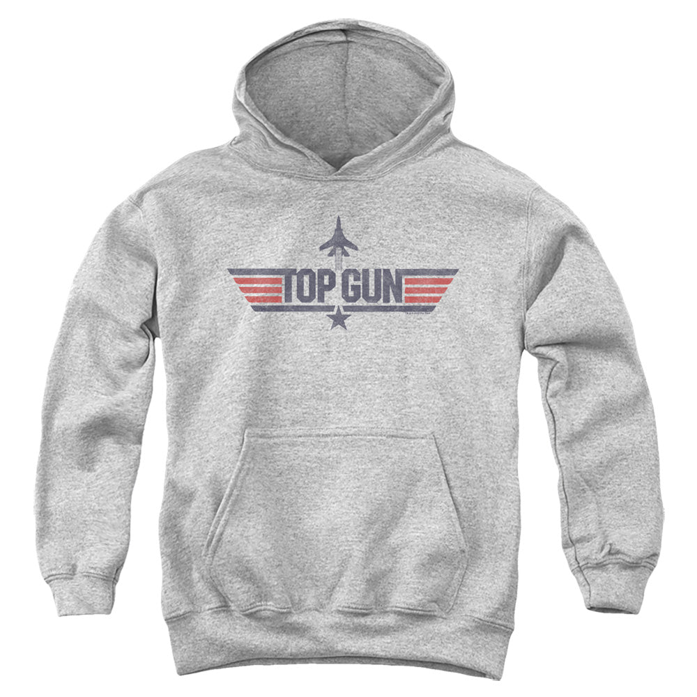 TOP GUN : LOGO GREY YOUTH PULL OVER HOODIE Athletic Heather LG