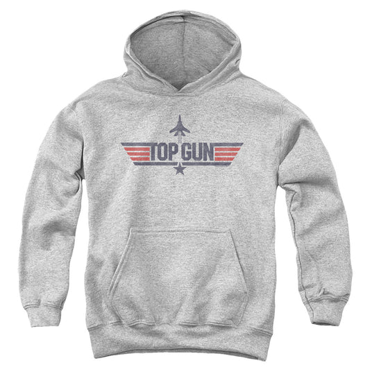 TOP GUN : LOGO GREY YOUTH PULL OVER HOODIE Athletic Heather MD