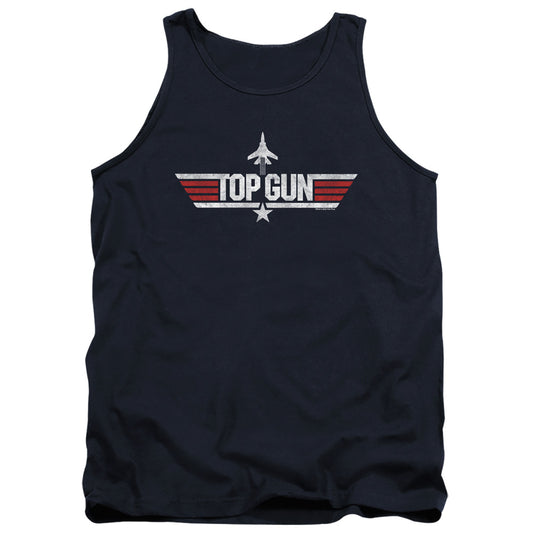 TOP GUN : LOGO NAVY ADULT TANK Navy 2X