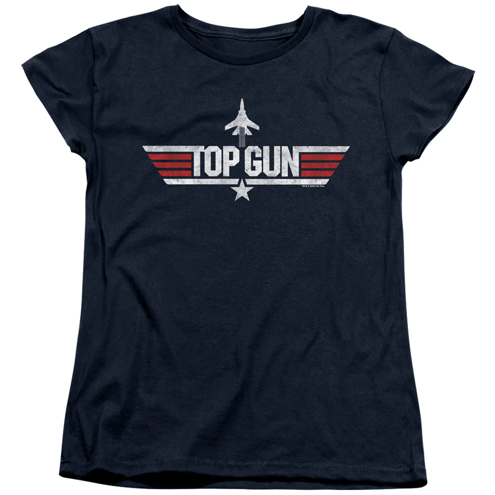 TOP GUN : LOGO NAVY WOMENS SHORT SLEEVE Navy 2X