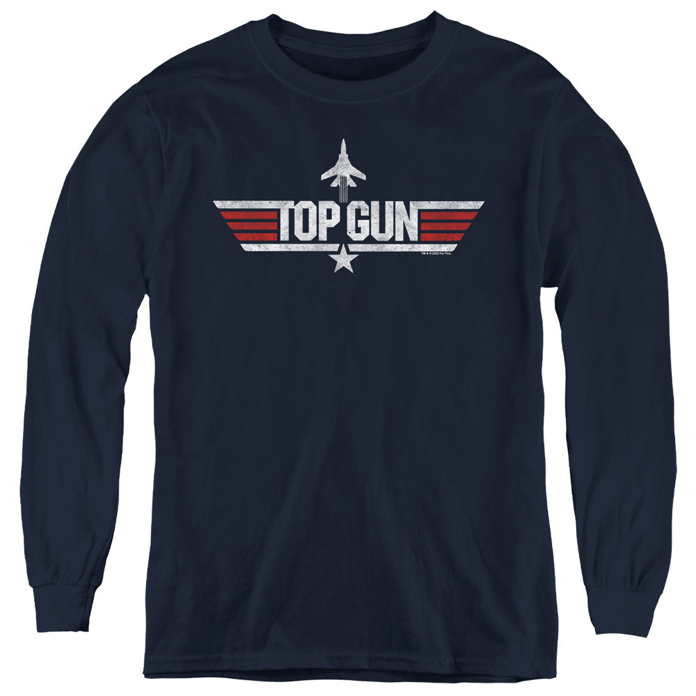 TOP GUN : LOGO NAVY L\S YOUTH Navy LG