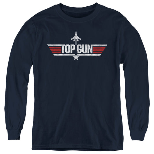 TOP GUN : LOGO NAVY L\S YOUTH Navy XL