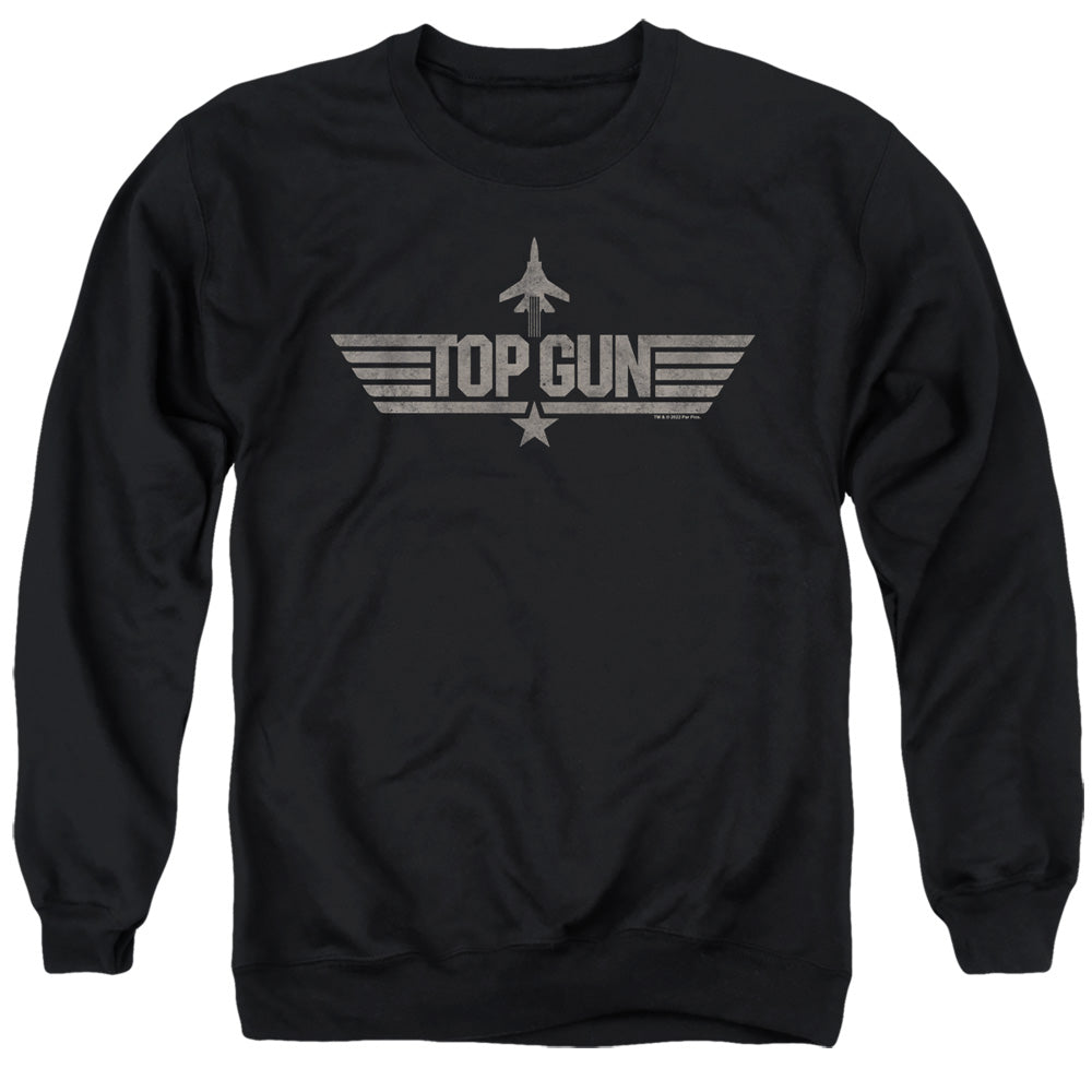 TOP GUN : MONOTONED LOGO ADULT CREW SWEAT Black SM