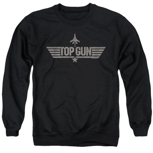 TOP GUN : MONOTONED LOGO ADULT CREW SWEAT Black SM