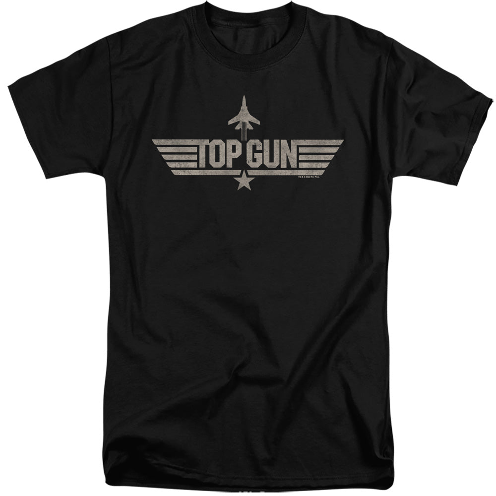 TOP GUN : MONOTONED LOGO ADULT TALL FIT SHORT SLEEVE Black 2X