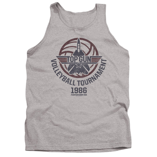 TOP GUN : VOLLEYBALL GREY ADULT TANK Athletic Heather 2X