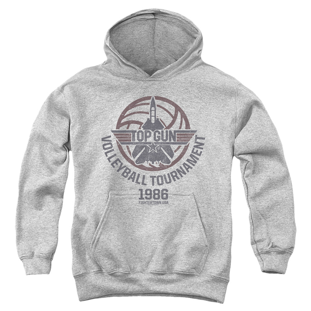 TOP GUN : VOLLEYBALL GREY YOUTH PULL OVER HOODIE Athletic Heather LG