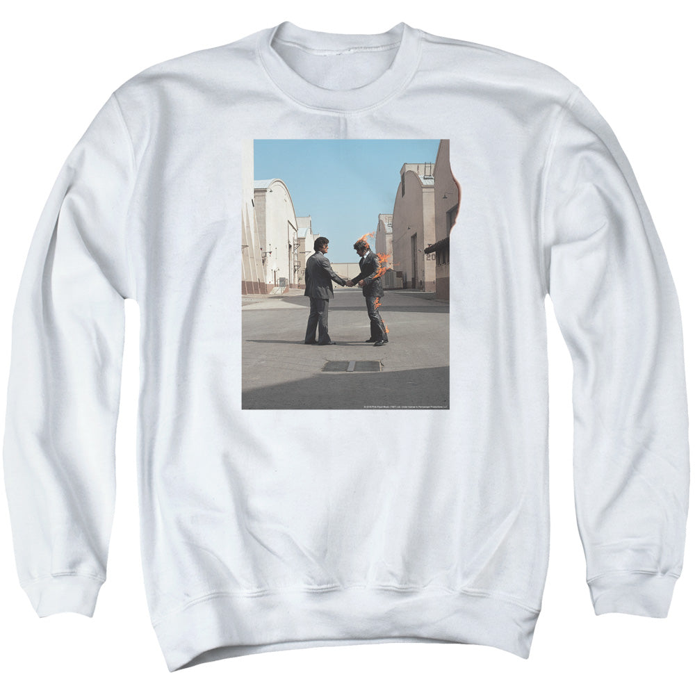 PINK FLOYD : WISH YOU WERE HERE ADULT CREW SWEAT White 2X