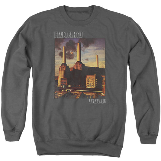 PINK FLOYD : FADED ANIMALS ADULT CREW SWEAT Charcoal MD