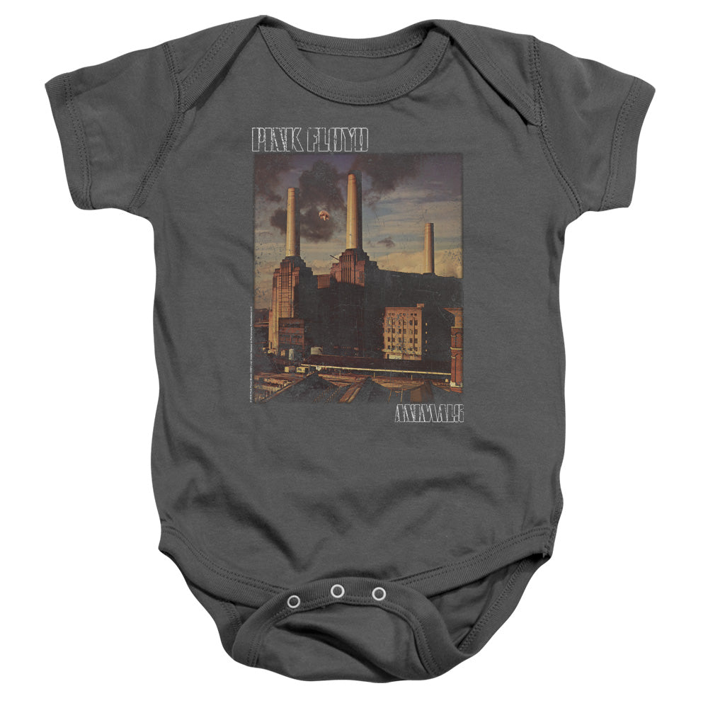 PINK FLOYD : FADED ANIMALS INFANT SNAPSUIT Charcoal LG (18 Mo)