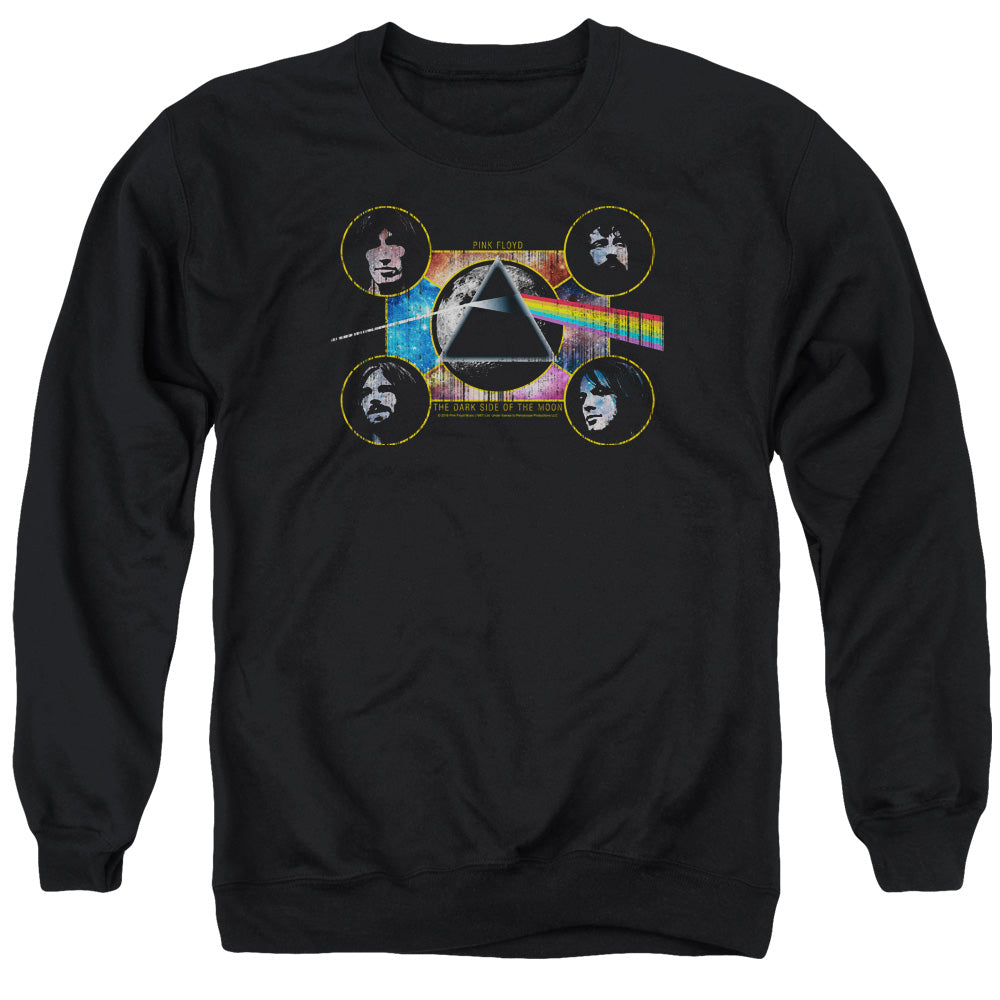 PINK FLOYD : DARK SIDE HEADS ADULT CREW SWEAT Black 2X