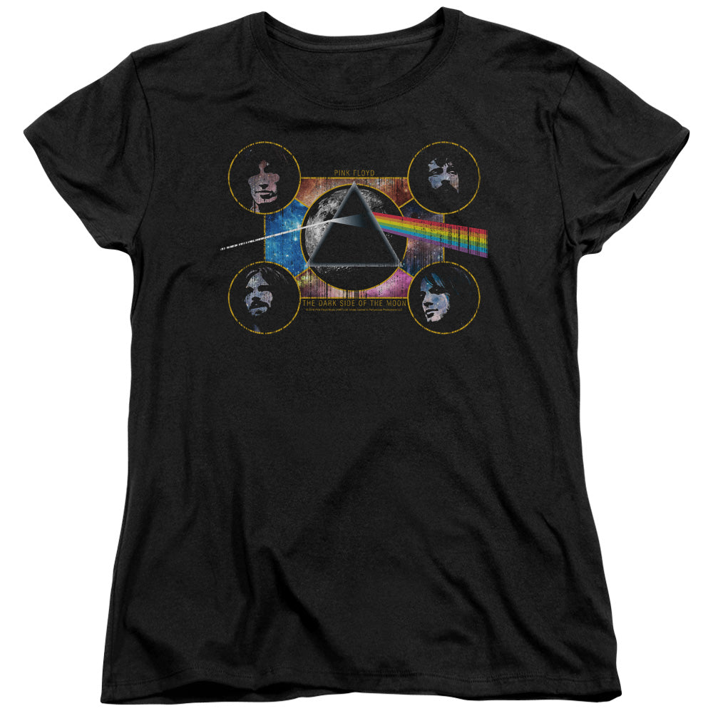 PINK FLOYD : DARK SIDE HEADS WOMENS SHORT SLEEVE Black 2X