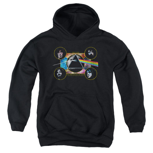 PINK FLOYD : DARK SIDE HEADS YOUTH PULL OVER HOODIE Black LG