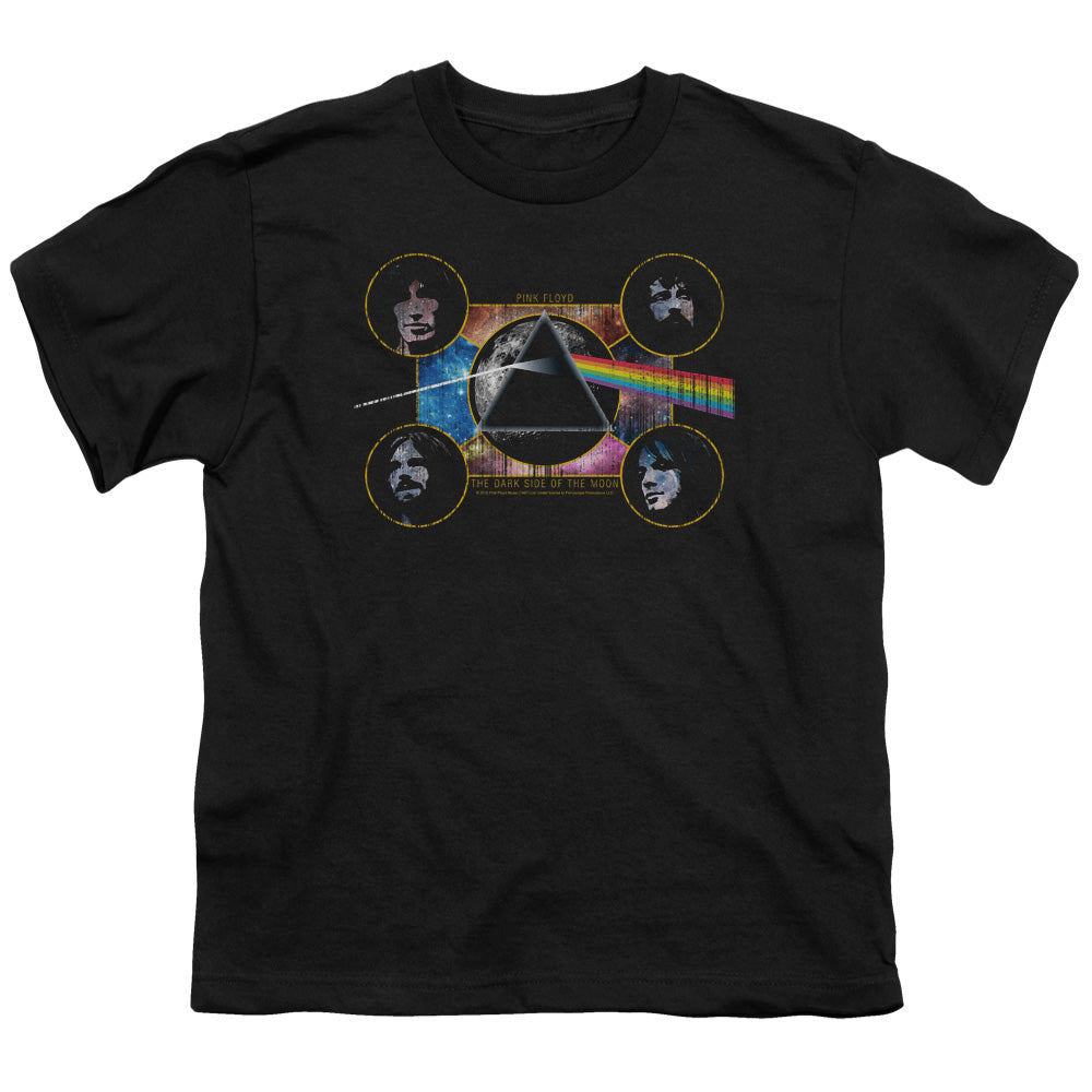 PINK FLOYD : DARK SIDE HEADS S\S YOUTH 18\1 Black LG