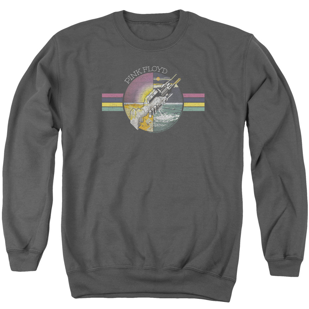 PINK FLOYD : WELCOME TO THE MACHINE ADULT CREW SWEAT Charcoal 2X