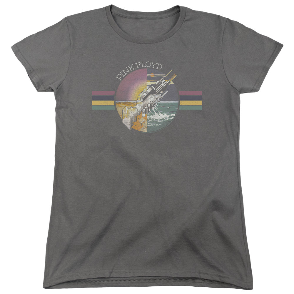 PINK FLOYD : WELCOME TO THE MACHINE WOMENS SHORT SLEEVE Charcoal 2X