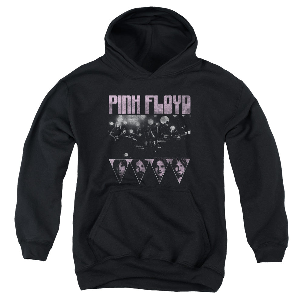 PINK FLOYD : PINK FOUR YOUTH PULL OVER HOODIE Black LG