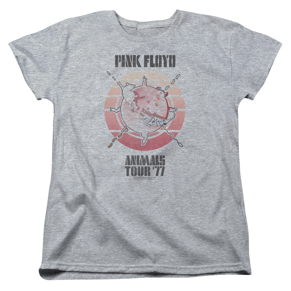 PINK FLOYD : ANIMALS TOUR 77 WOMENS SHORT SLEEVE Athletic Heather XL