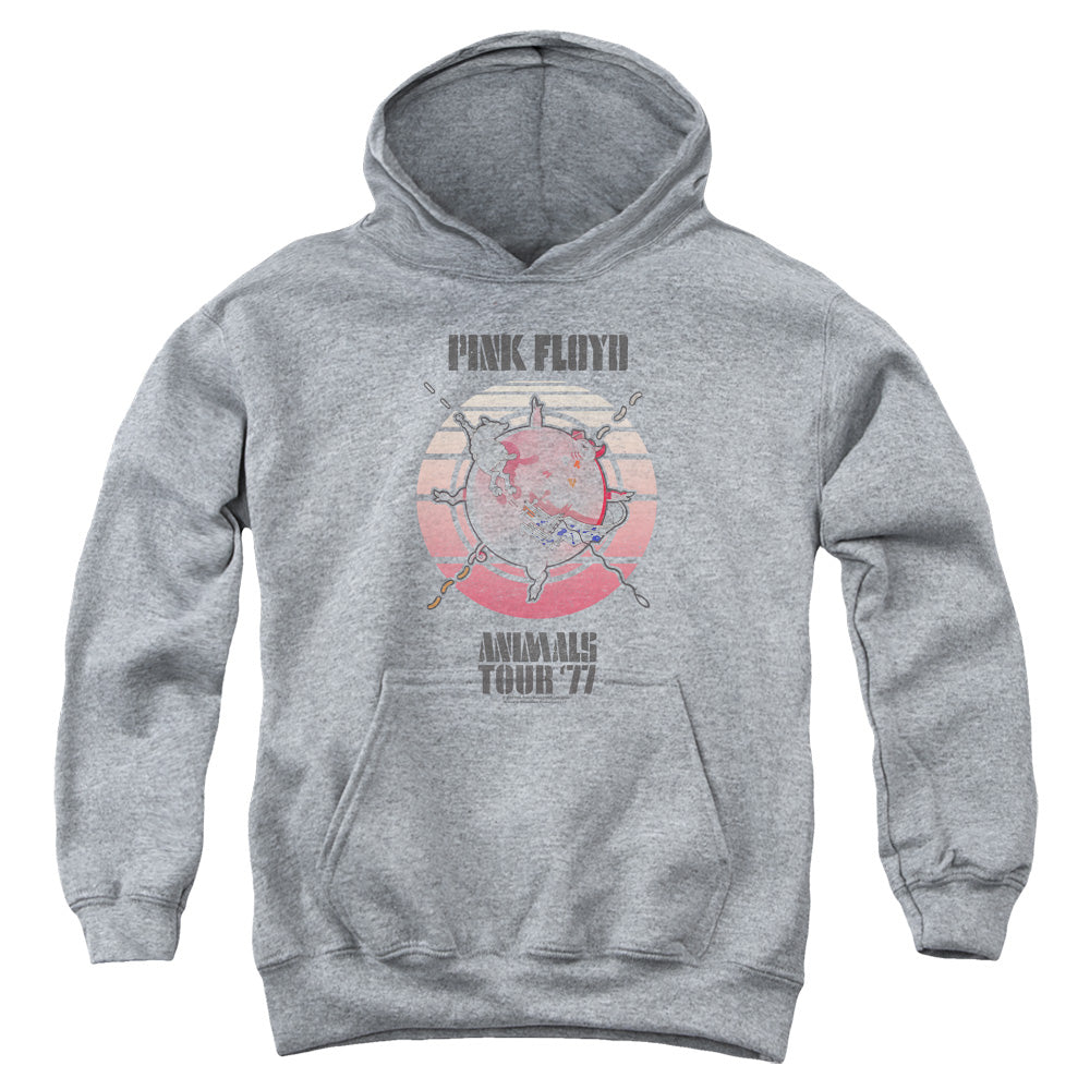 PINK FLOYD : ANIMALS TOUR 77 YOUTH PULL OVER HOODIE Athletic Heather LG