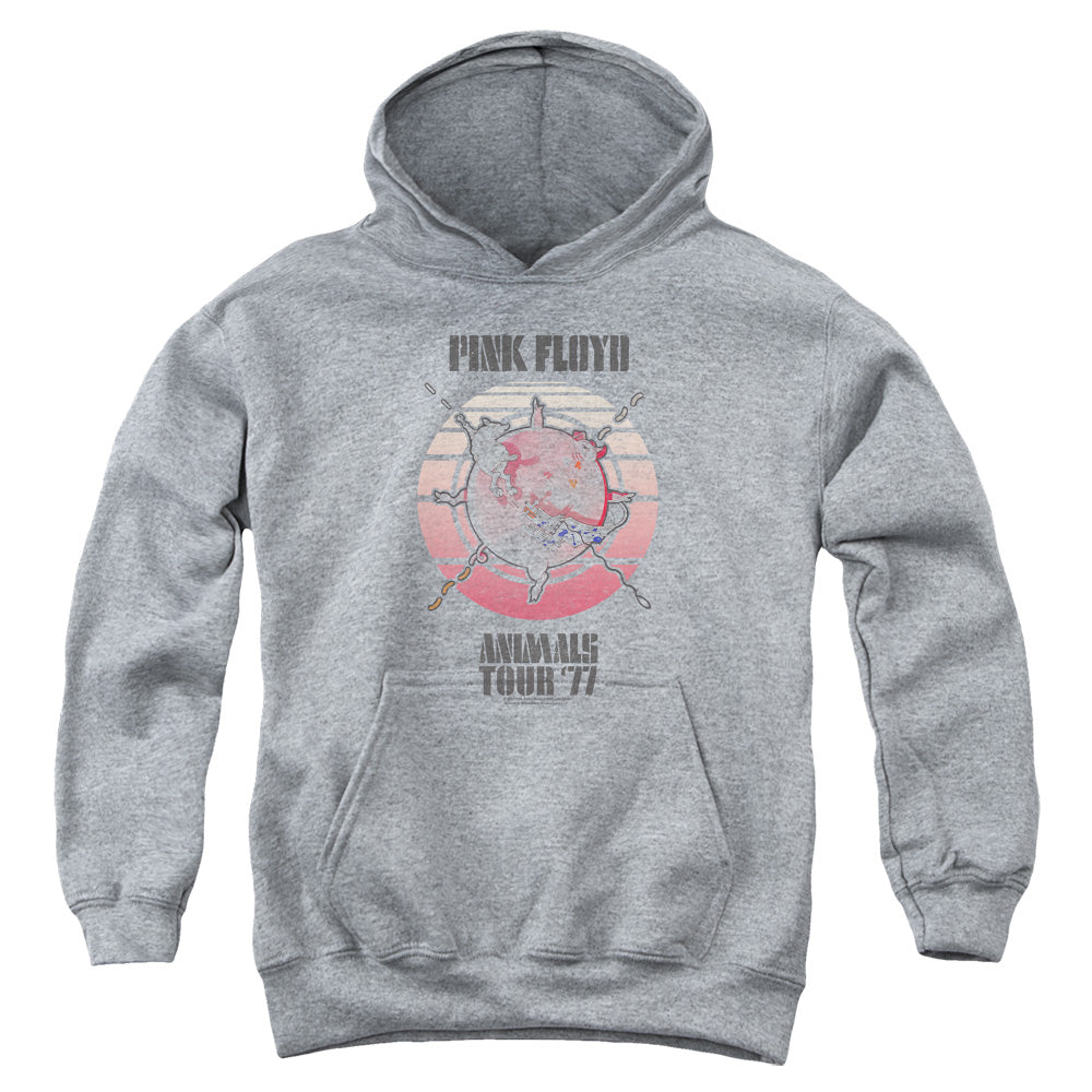 PINK FLOYD : ANIMALS TOUR 77 YOUTH PULL OVER HOODIE Athletic Heather SM