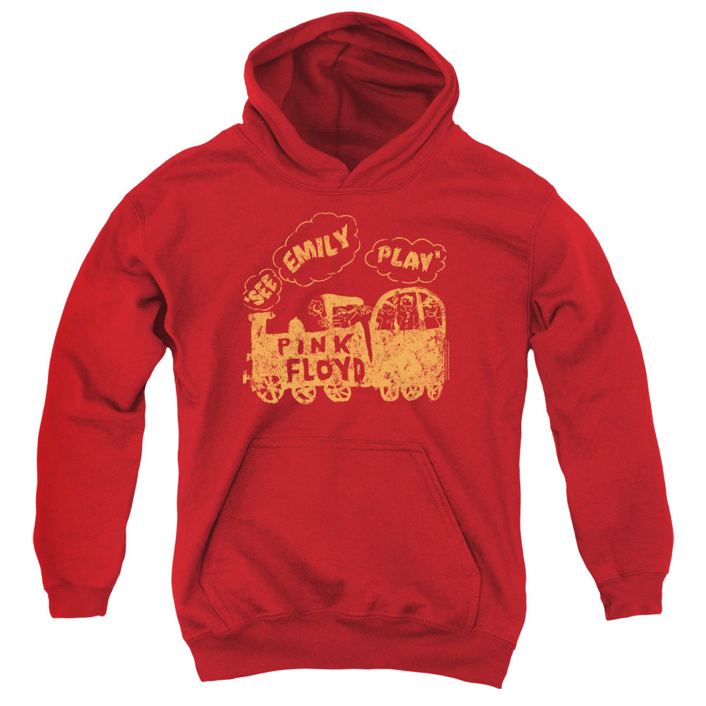 PINK FLOYD : SEE EMILY PLAY YOUTH PULL OVER HOODIE Red LG