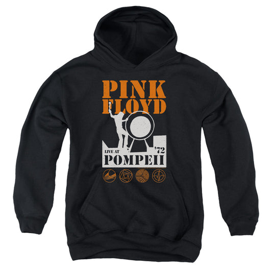 PINK FLOYD : POMPEII YOUTH PULL OVER HOODIE Black LG