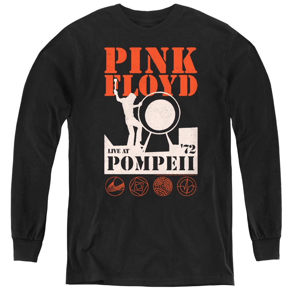 PINK FLOYD : POMPEII L\S YOUTH BLACK LG