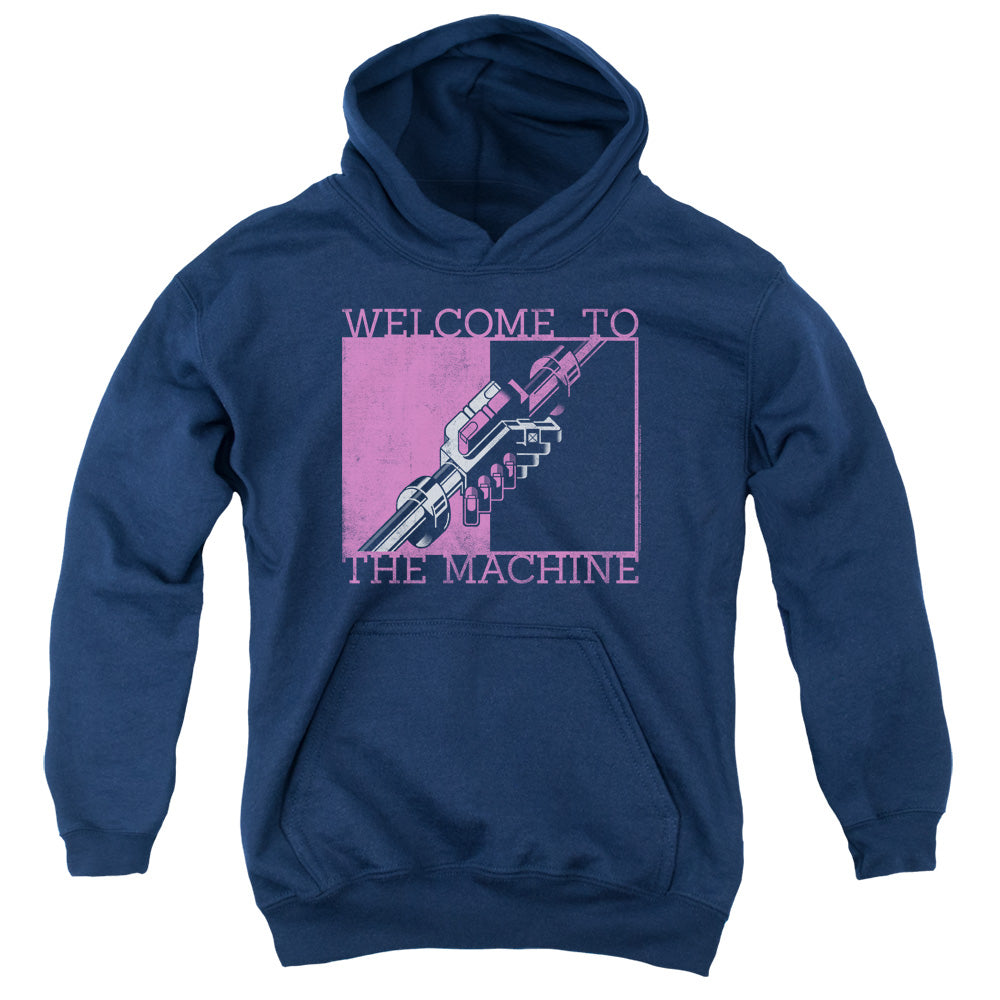 PINK FLOYD : WELCOME TO THE MACHINE YOUTH PULL OVER HOODIE Navy LG