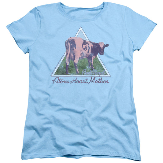 PINK FLOYD : ATOM MOTHER HEART PYRAMID WOMENS SHORT SLEEVE Light Blue 2X