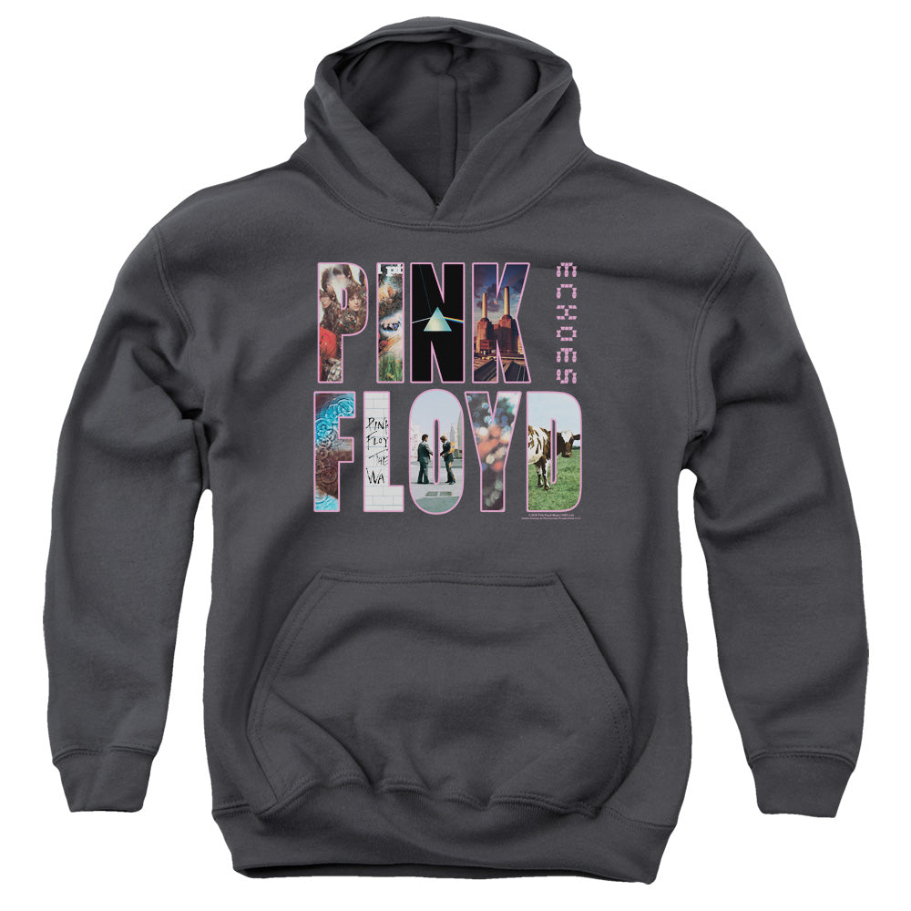 PINK FLOYD : COVER YOUTH PULL OVER HOODIE Charcoal LG