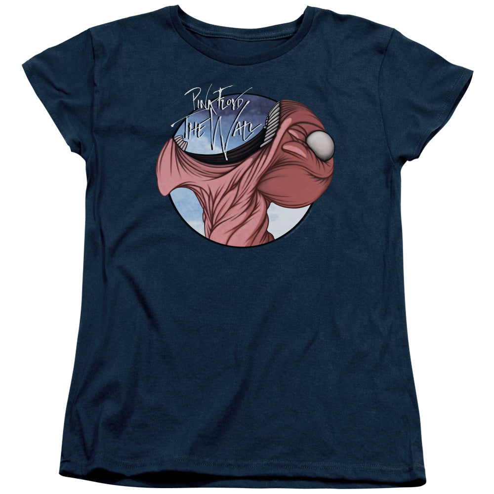 PINK FLOYD : OPEN WIDE WOMENS SHORT SLEEVE Navy LG