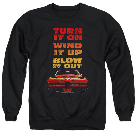 PONTIAC : BLOW IT OUT GTO ADULT CREW SWEAT Black 2X