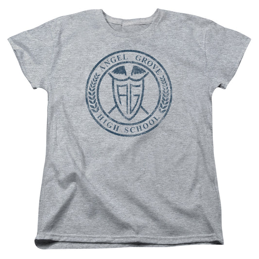 POWER RANGERS : ANGEL GROVE HS S\S WOMENS TEE ATHLETIC HEATHER 2X