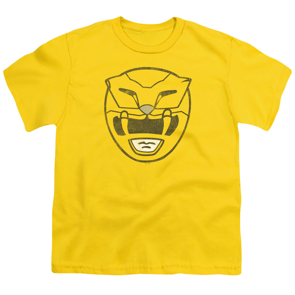 POWER RANGERS : YELLOW RANGER MASK YOUTH SHORT SLEEVE Yellow XS