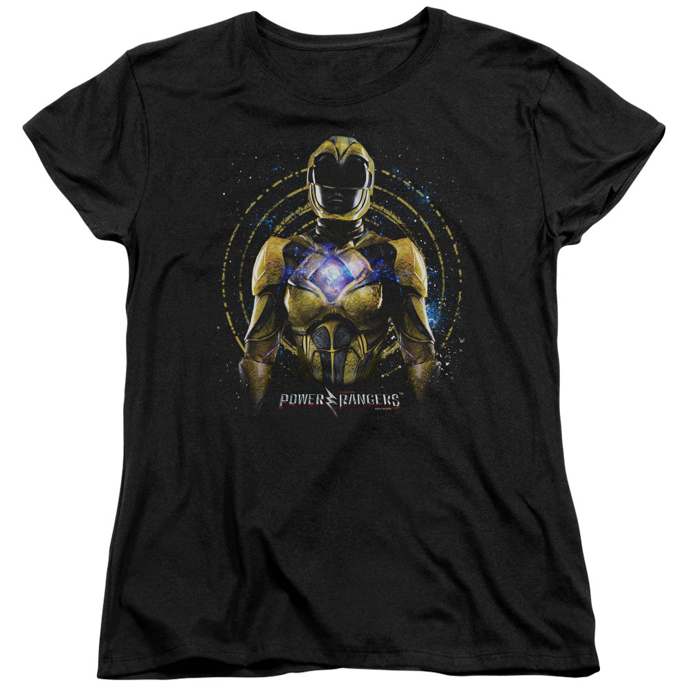 POWER RANGERS : YELLOW RANGER WOMENS SHORT SLEEVE Black 2X