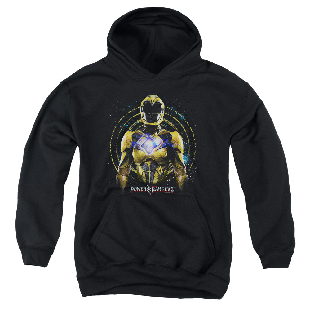 POWER RANGERS : YELLOW RANGER YOUTH PULL OVER HOODIE Black LG