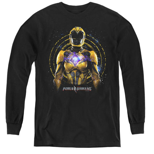 POWER RANGERS : YELLOW RANGER L\S YOUTH BLACK XL