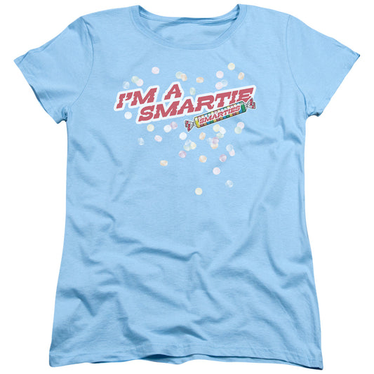 SMARTIES : I'M A SMARTIE S\S WOMENS TEE LIGHT BLUE MD