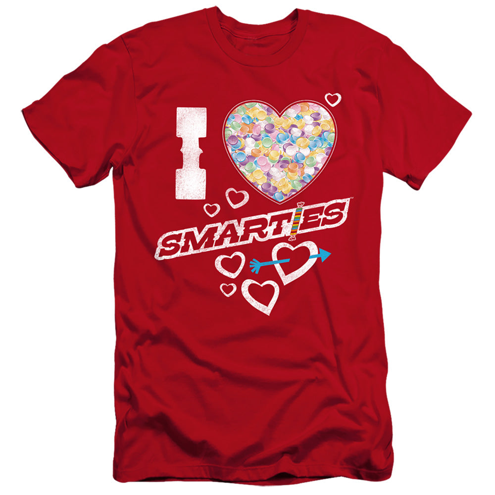 SMARTIES : I HEART SMARTIES PREMIUM CANVAS ADULT SLIM FIT 30\1 RED 2X