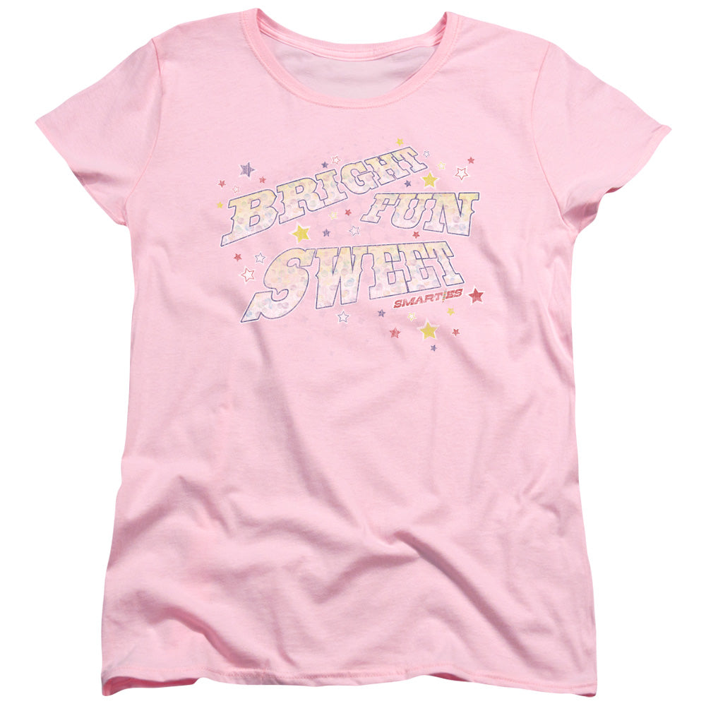 SMARTIES : BRIGHT FUN SWEET S\S WOMENS TEE PINK 2X