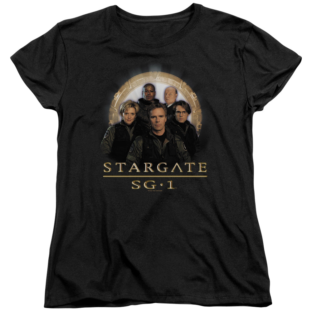 STARGATE SG1 : SG1 TEAM S\S WOMENS TEE BLACK 2X