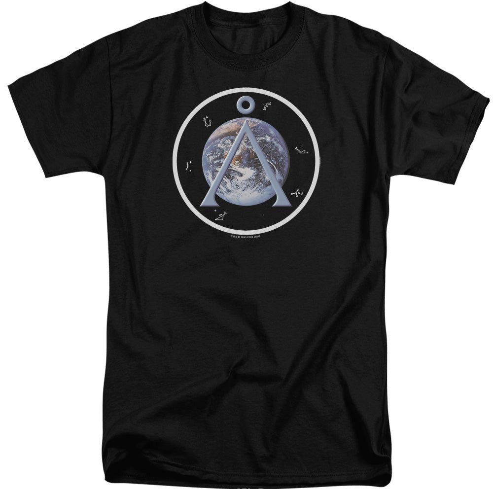 STARGATE SG1 : EARTH EMBLEM S\S ADULT TALL BLACK 2X