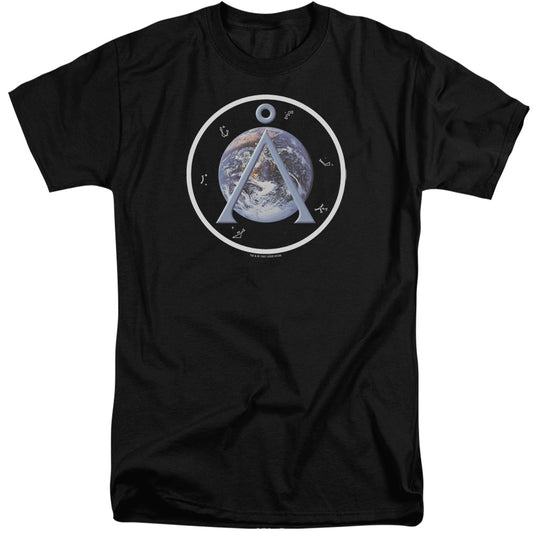 STARGATE SG1 : EARTH EMBLEM S\S ADULT TALL BLACK 3X