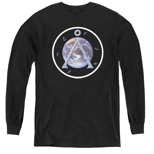 STARGATE SG1 : EARTH EMBLEM L\S YOUTH BLACK LG