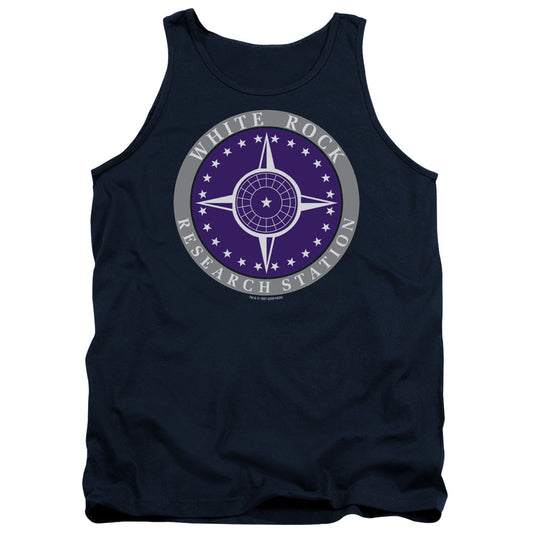 STARGATE SG1 : WHITE ROCK LOGO ADULT TANK NAVY LG