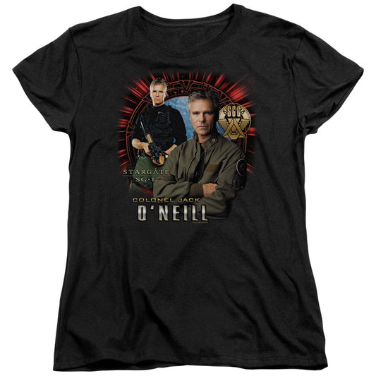 STARGATE SG1 : JACK O'NEILL S\S WOMENS TEE BLACK 2X