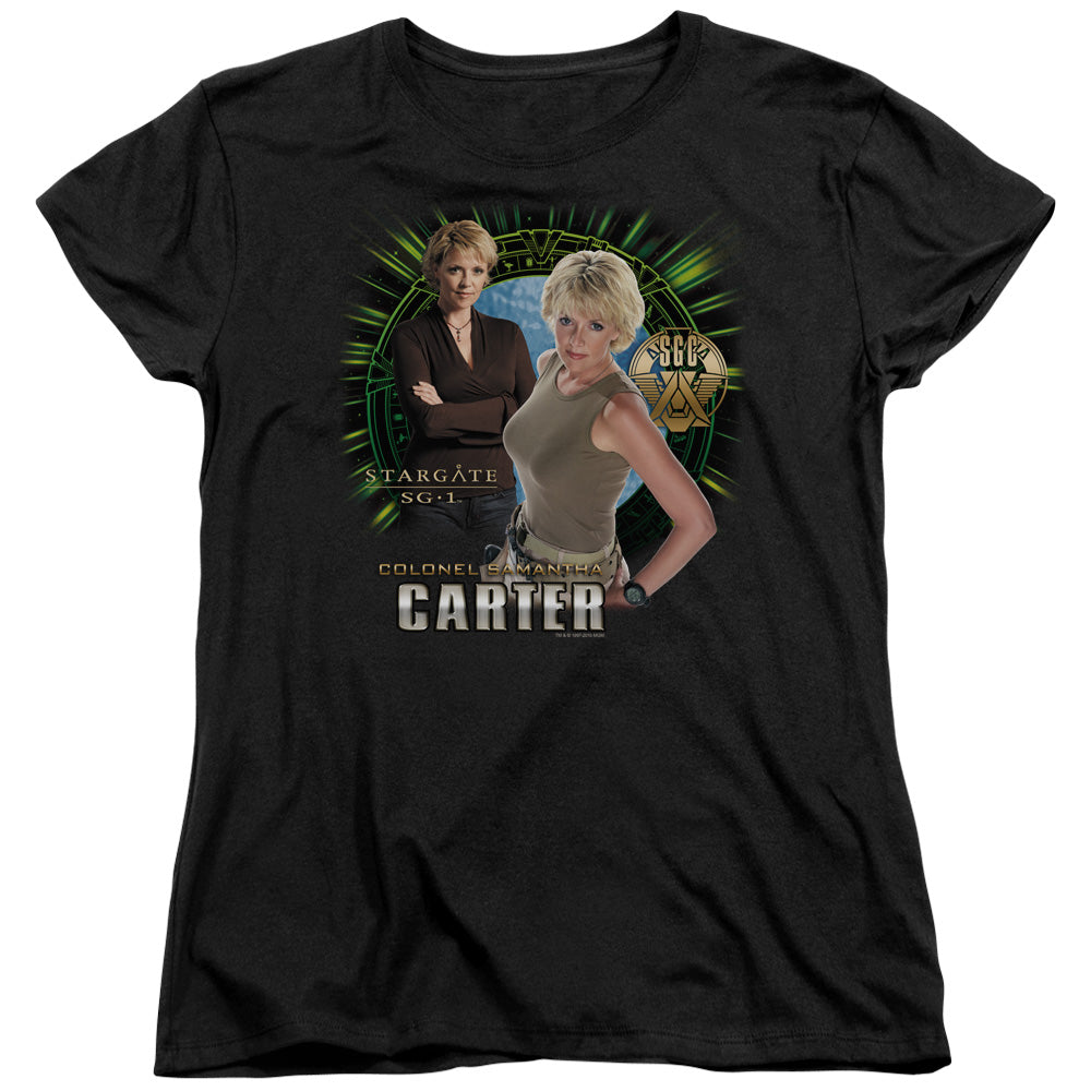 STARGATE SG1 : SAMANTHA CARTER S\S WOMENS TEE BLACK 2X