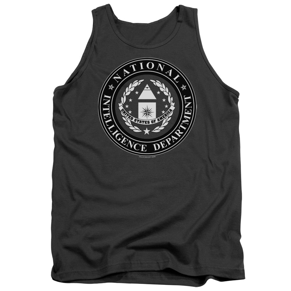 STARGATE SG1 : NID LOGO ADULT TANK CHARCOAL XL