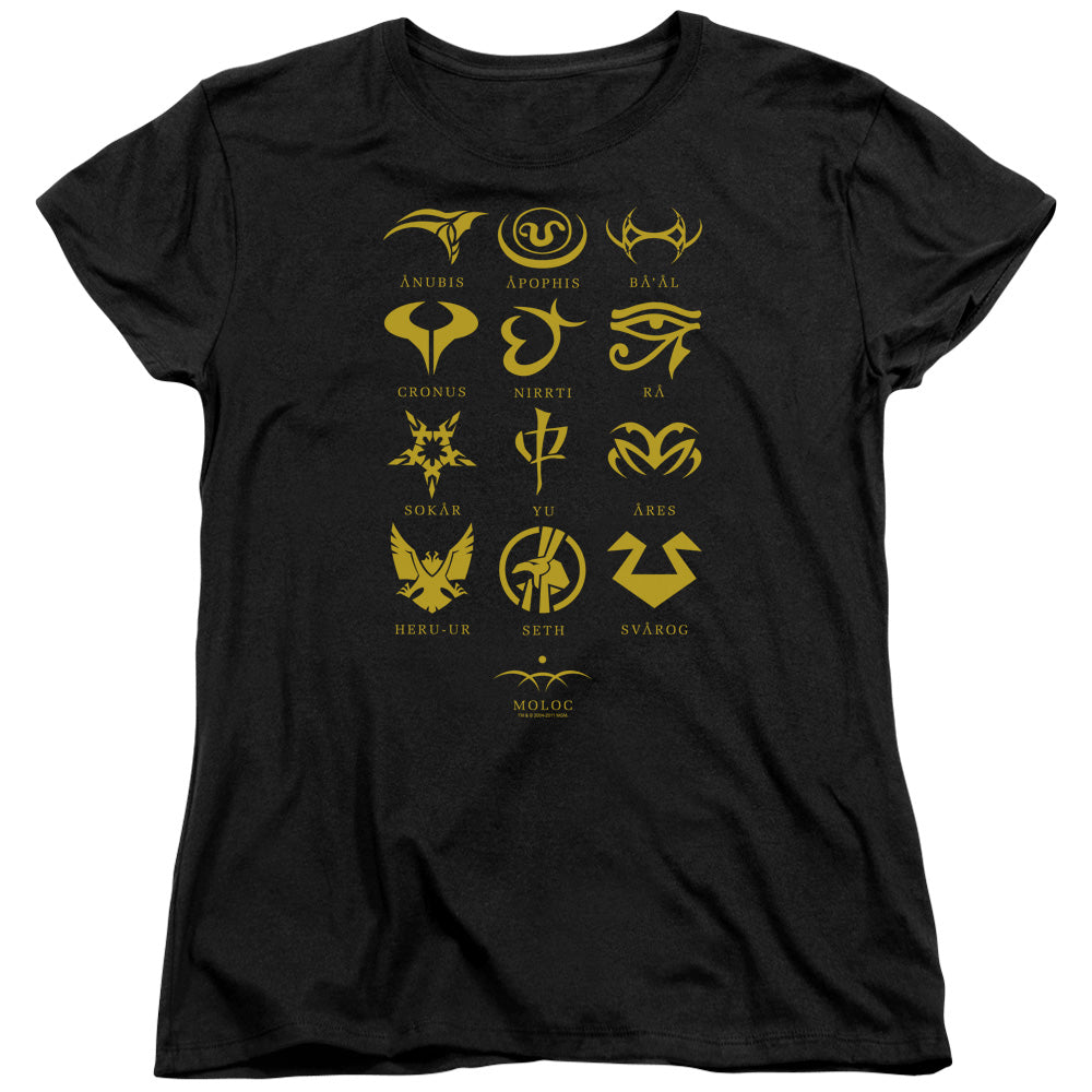 STARGATE SG1 : GOAULD CHARACTERS S\S WOMENS TEE BLACK 2X